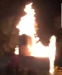 إحراق تمثال القيادي الهالك في الحرس الثوري الإيراني قاسم سليماني