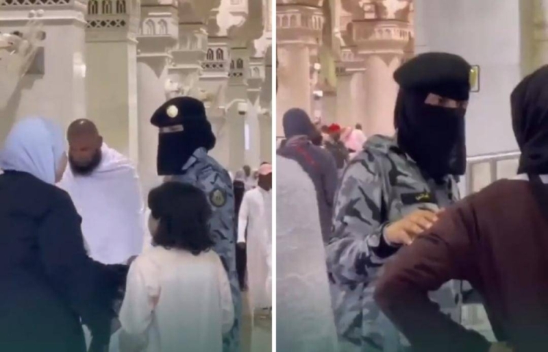 شاهد بالفيديو .. مجندات سعوديات ينظمن حركة المصلين والمعتمرين في المسجد الحرام